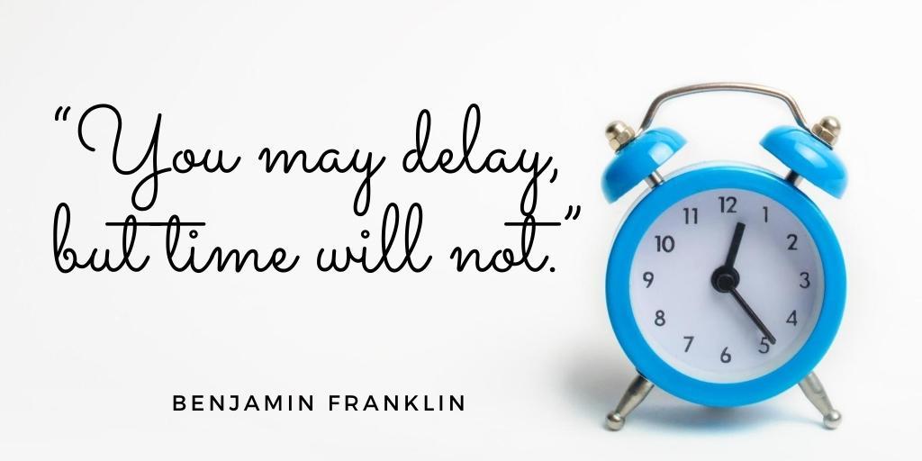 ben franklin quote about time