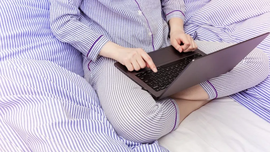 remote working in your pj's
