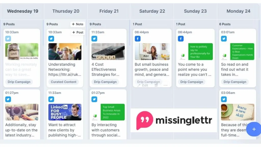 a calendar of social media marketing campaigns